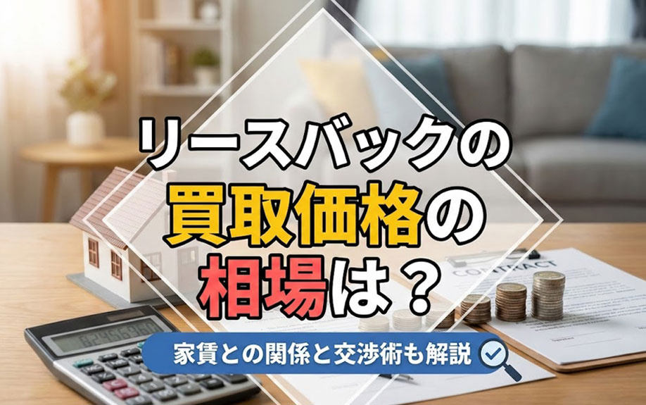 リースバックの買取価格の相場は？家賃との関係と交渉術も解説