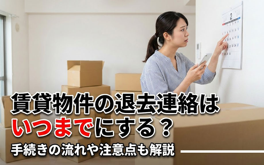 賃貸物件の退去連絡はいつまでにする？手続きの流れや注意点も解説の画像