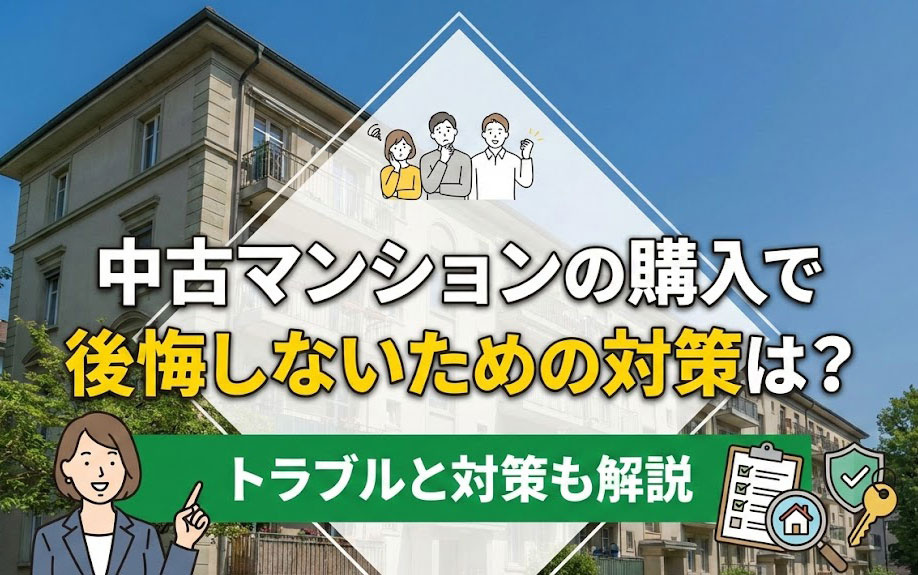 中古マンションの購入で後悔しないための対策は？トラブルと対策も解説の画像