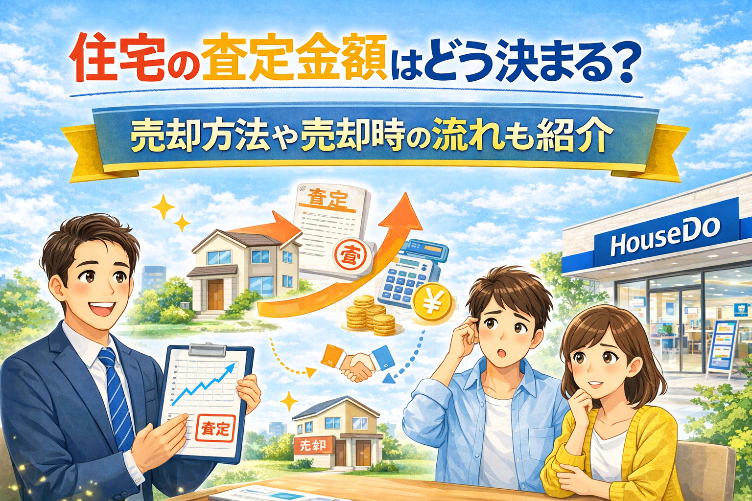 住宅の査定金額はどう決まる?売却方法や売却時の流れも紹介の画像