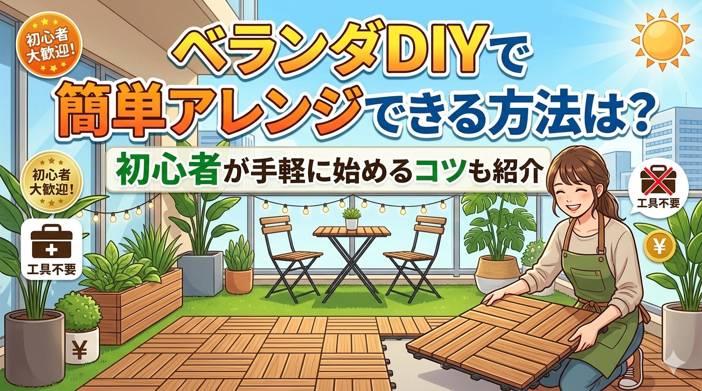 ベランダDIYで簡単アレンジできる方法は？初心者が手軽に始めるコツも紹介の画像