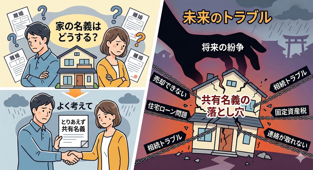 【損する】離婚時に家を「とりあえず共有」にすると地獄を見ますの画像