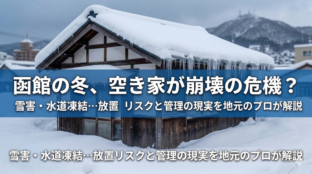 函館の冬は空き家崩壊の危機？放置した実家の「水道凍結・屋根崩落」リスクと管理費用の目安の画像