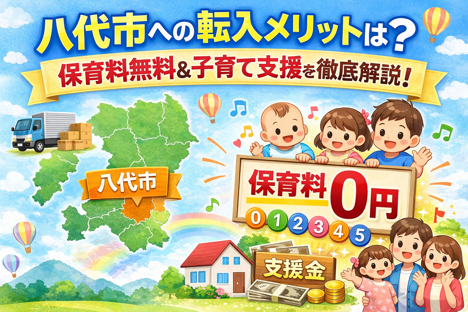 八代市は0歳から保育料無料？子育て世代が転入する理由と不動産事情を解説の画像