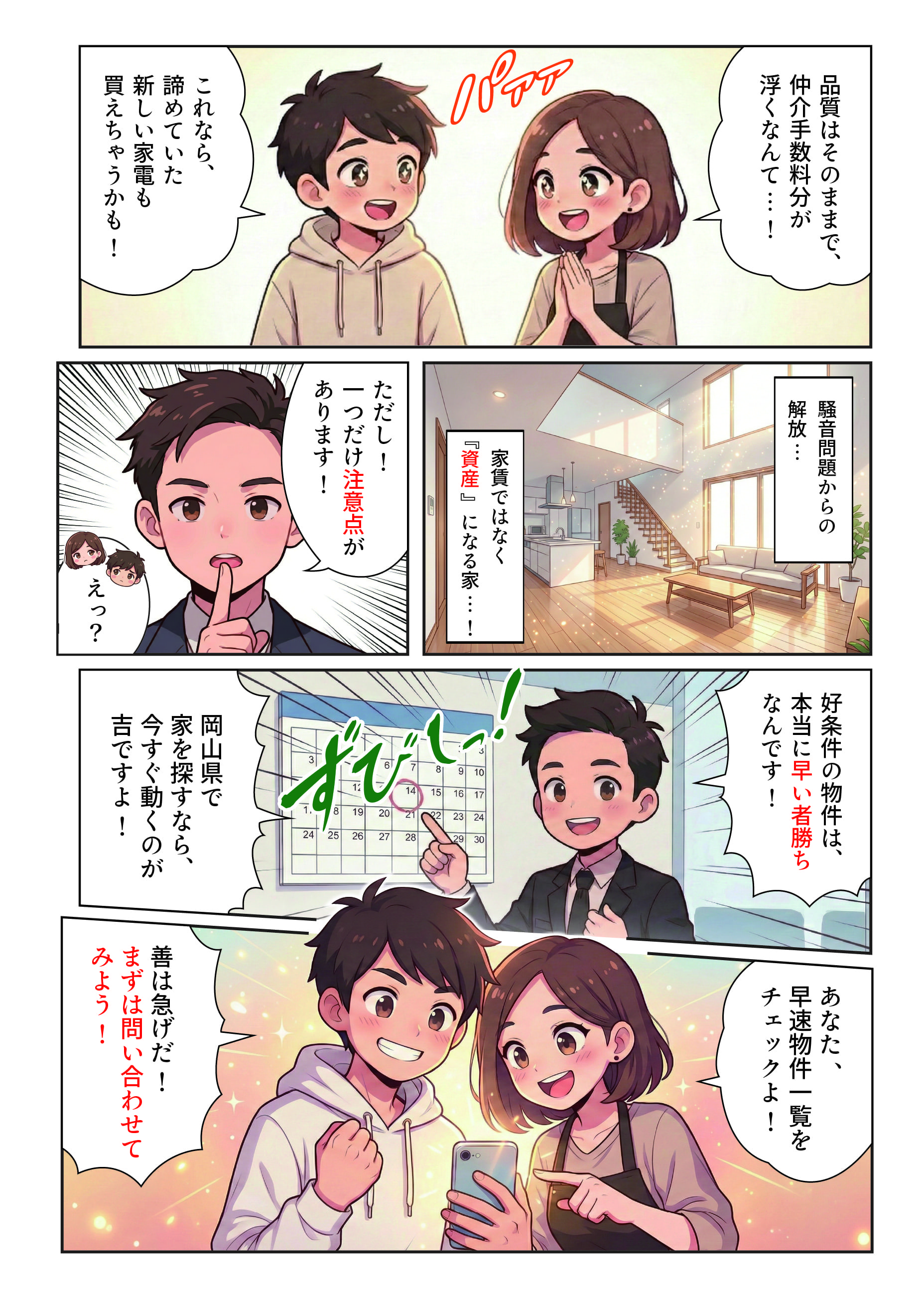 マンガ④岡山県で建売住宅を探すなら今が吉