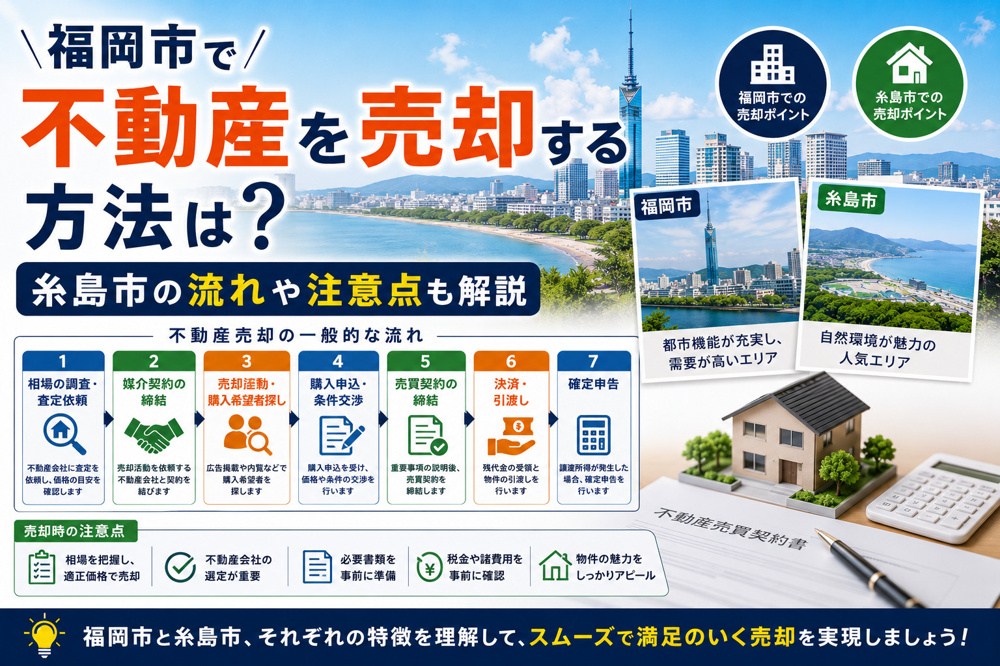 福岡市で不動産を売却する方法は？糸島市の流れや注意点も解説の画像