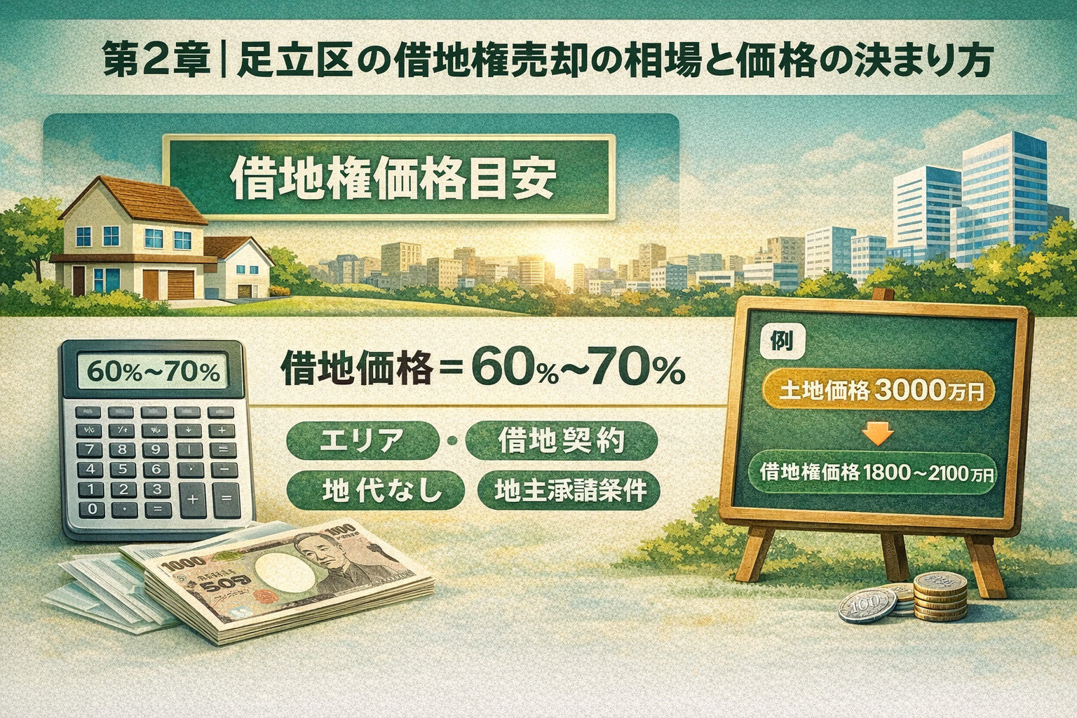 足立区の借地権相場