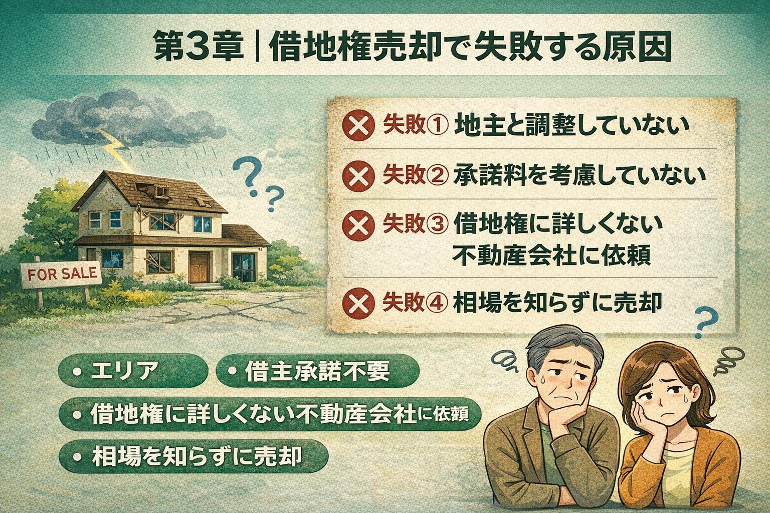 借地権売却で失敗する原因