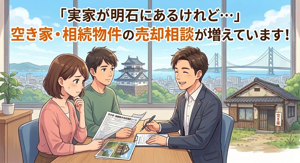 「実家が明石にあるけれど…」空き家・相続物件の売却相談が増えています！の画像