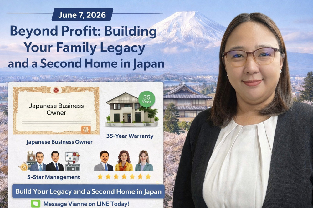 (June 7, 2026) Beyond Profit: Building Your Family Legacy and a Second Home in Japan の画像