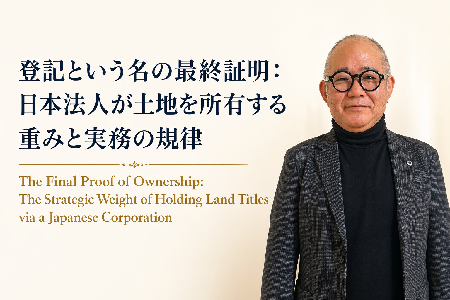 （2026年6月19日）⑨ 登記という名の最終証明：日本法人が土地を所有する重みと実務の規律の画像
