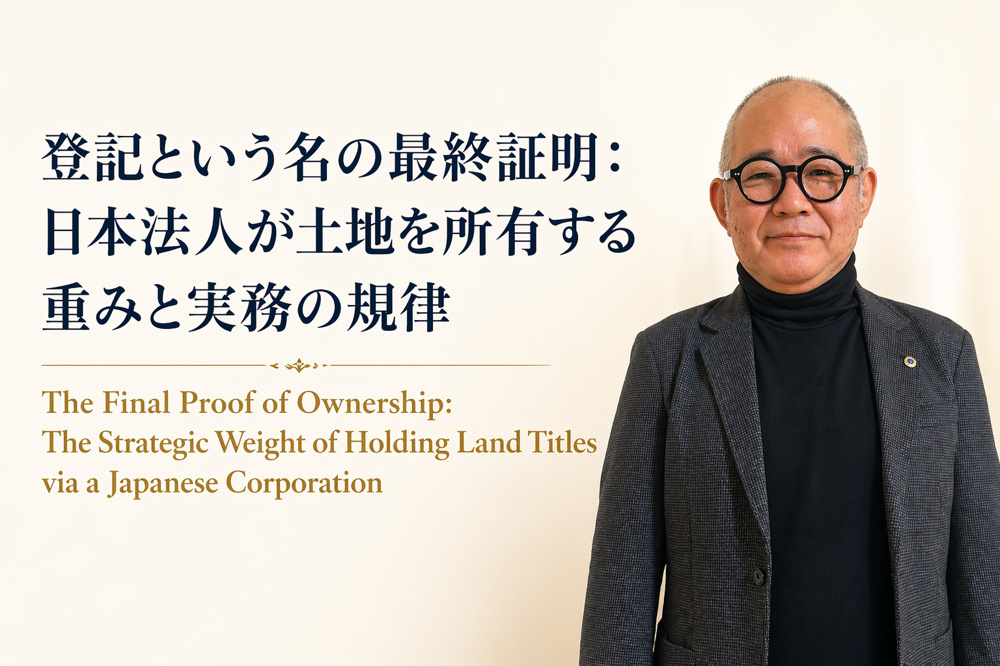 （2026年6月19日）⑨ 登記という名の最終証明：日本法人が土地を所有する重みと実務の規律の画像