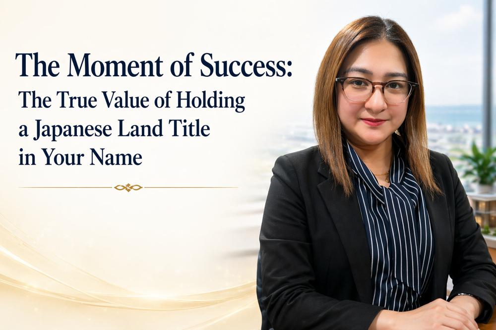 (June 20, 2026) The Moment of Success: The True Value of Holding a Japanese Land Title in Your Name の画像