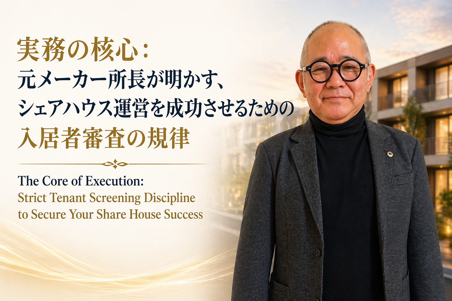 (2026年6月22日)⑩ 実務の核心:元メーカー所長が明かす、シェアハウス運営を成功させるための入居者審査の規律の画像