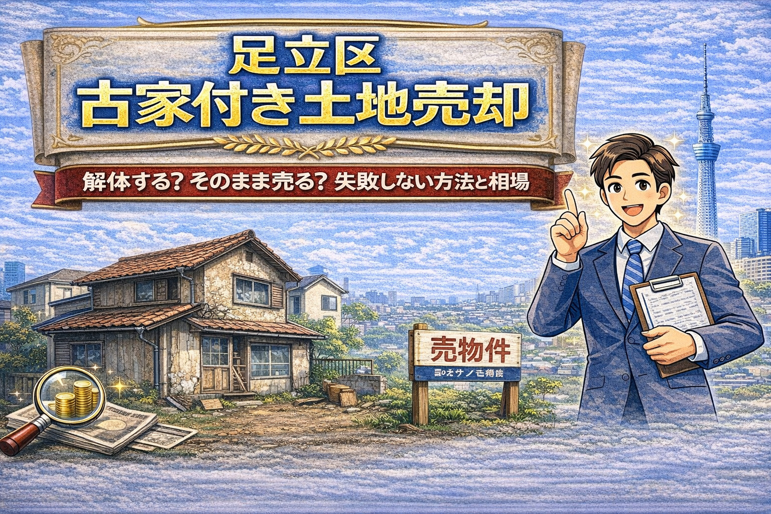【足立区 古家付き土地売却】解体する？そのまま売る？失敗しない方法と相場の画像