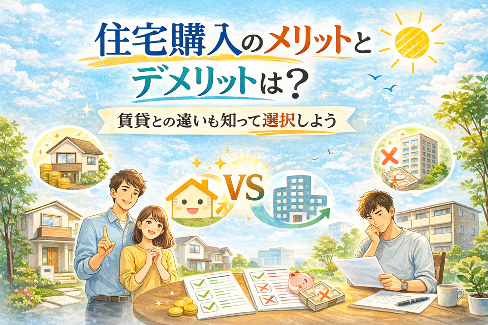 住宅購入のメリットとデメリットは？賃貸との違いも知って選択しようの画像