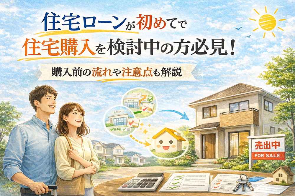 住宅ローンが初めてで住宅購入を検討中の方必見！購入前の流れや注意点も解説の画像