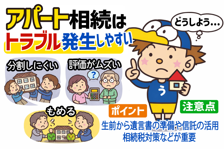 アパート相続で起こりやすいトラブル事例とは？注意点や対策方法をわかりやすく解説の画像
