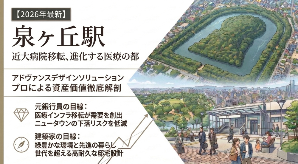 【泉ヶ丘駅編】近大病院移転でブースト。ニュータウンの成熟と「医療の都」への進化【2026年最新】の画像