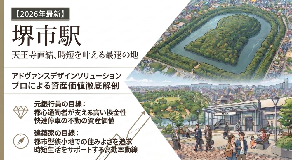 【堺市駅編】天王寺8分の衝撃。JR快速停車が支える「最強の時短」と資産価値【2026年最新】の画像