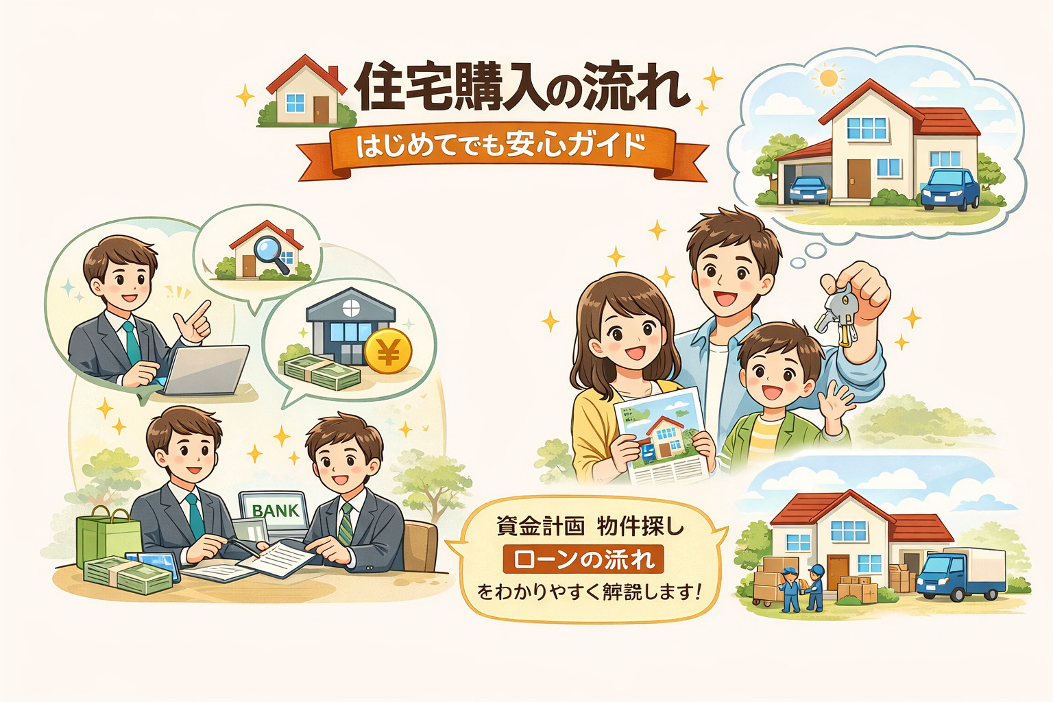 住宅購入の流れ（全体像）の画像