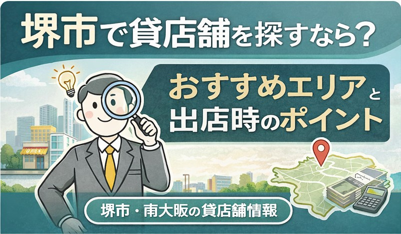 堺市で貸店舗を探すなら？おすすめエリアと出店ポイントの画像