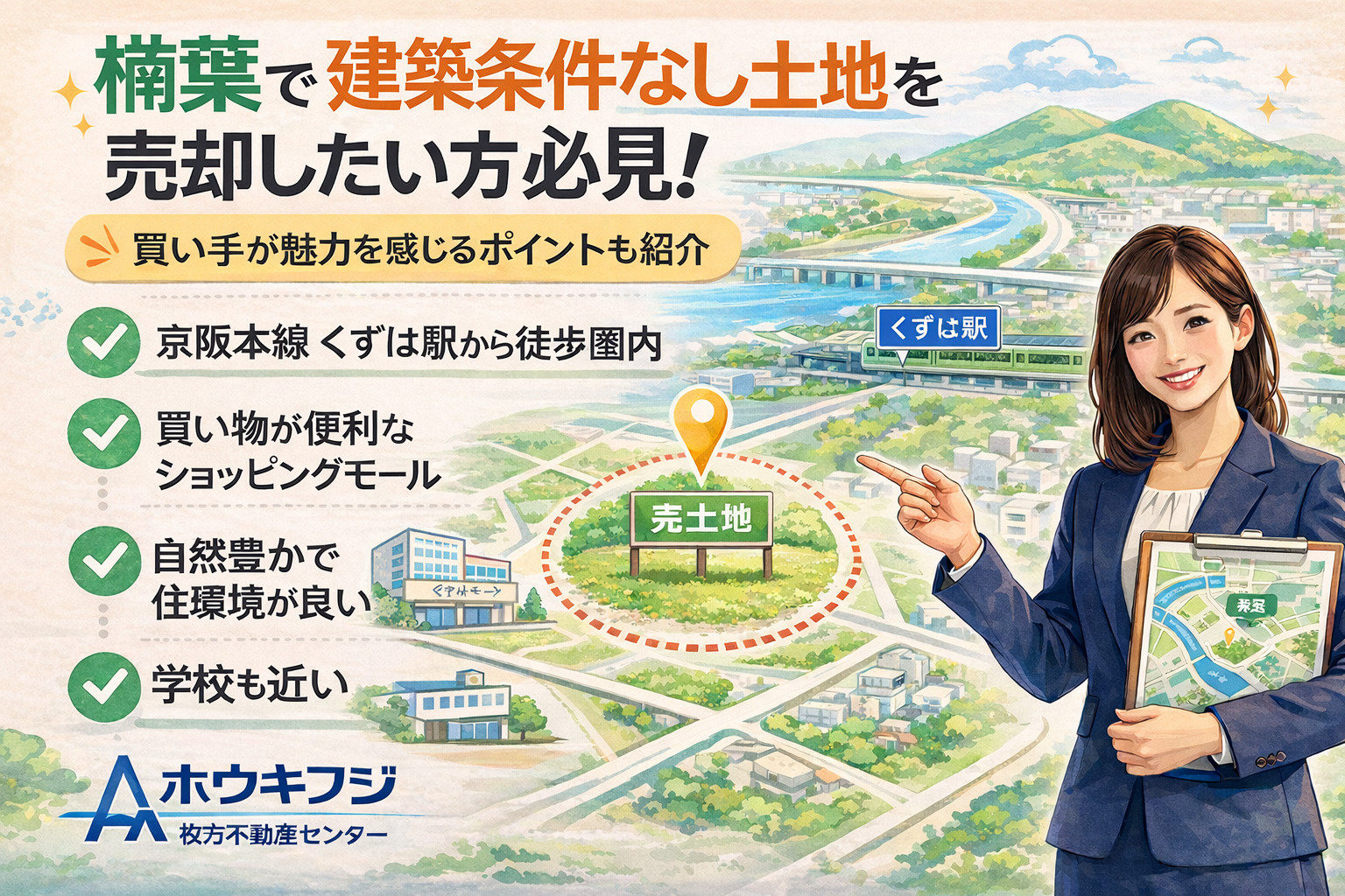 樟葉で建築条件なし土地を売却したい方必見！買い手が魅力を感じるポイントも紹介の画像