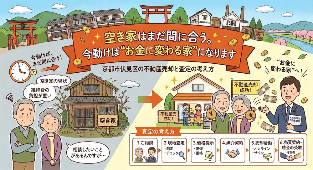 空き家はまだ間に合う。今動けば“お金に変わる家”になります｜京都市伏見区の不動産売却と査定の考え方の画像