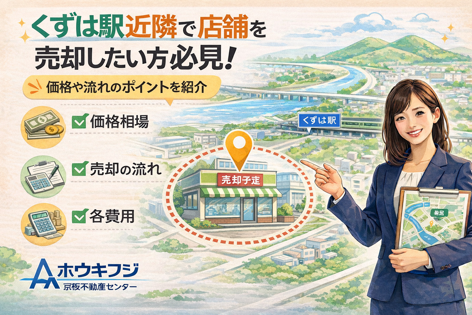 樟葉駅近隣で店舗を売却したい方必見！価格や流れのポイントを紹介の画像