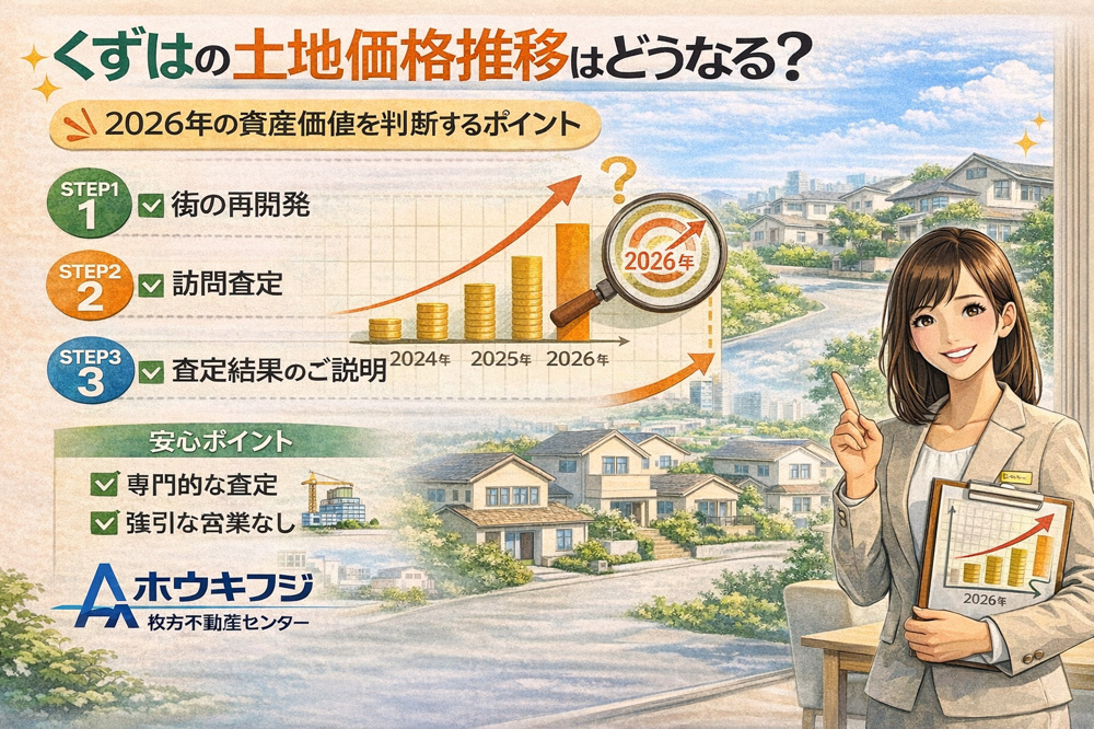 樟葉の土地価格推移はどうなる？2026年の資産価値を判断するポイントの画像