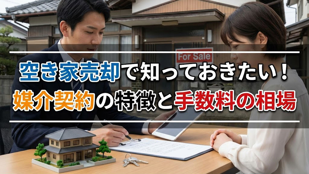 空き家売却で知っておきたい！媒介契約の特徴と手数料の相場