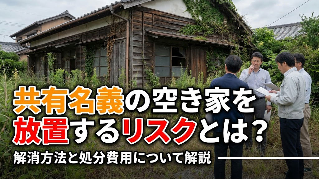 共有名義の空き家を放置するリスクとは？解消方法と処分費用について解説の画像