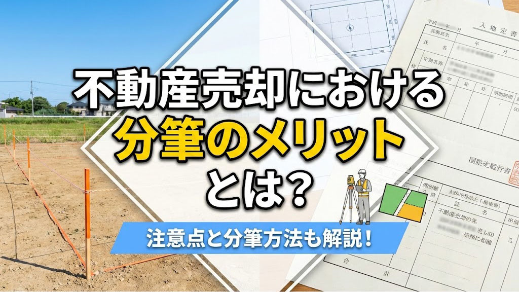 不動産売却における分筆のメリットとは？注意点と分筆方法も解説！の画像