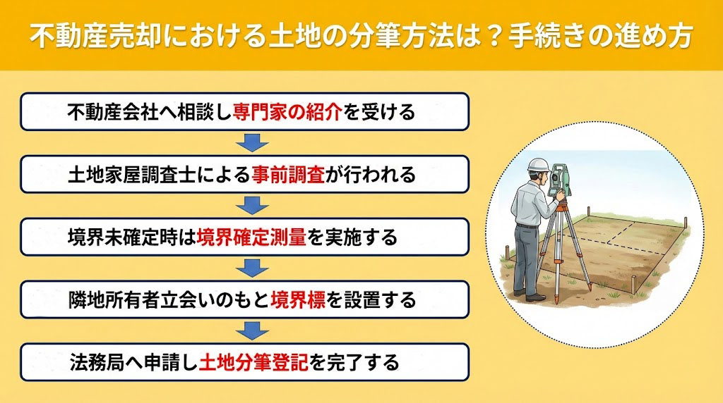 不動産売却における土地の分筆方法は？手続きの進め方