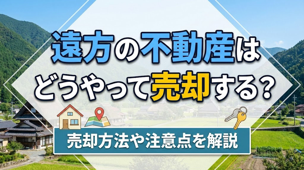 遠方の不動産はどうやって売却する？売却方法や注意点を解説の画像