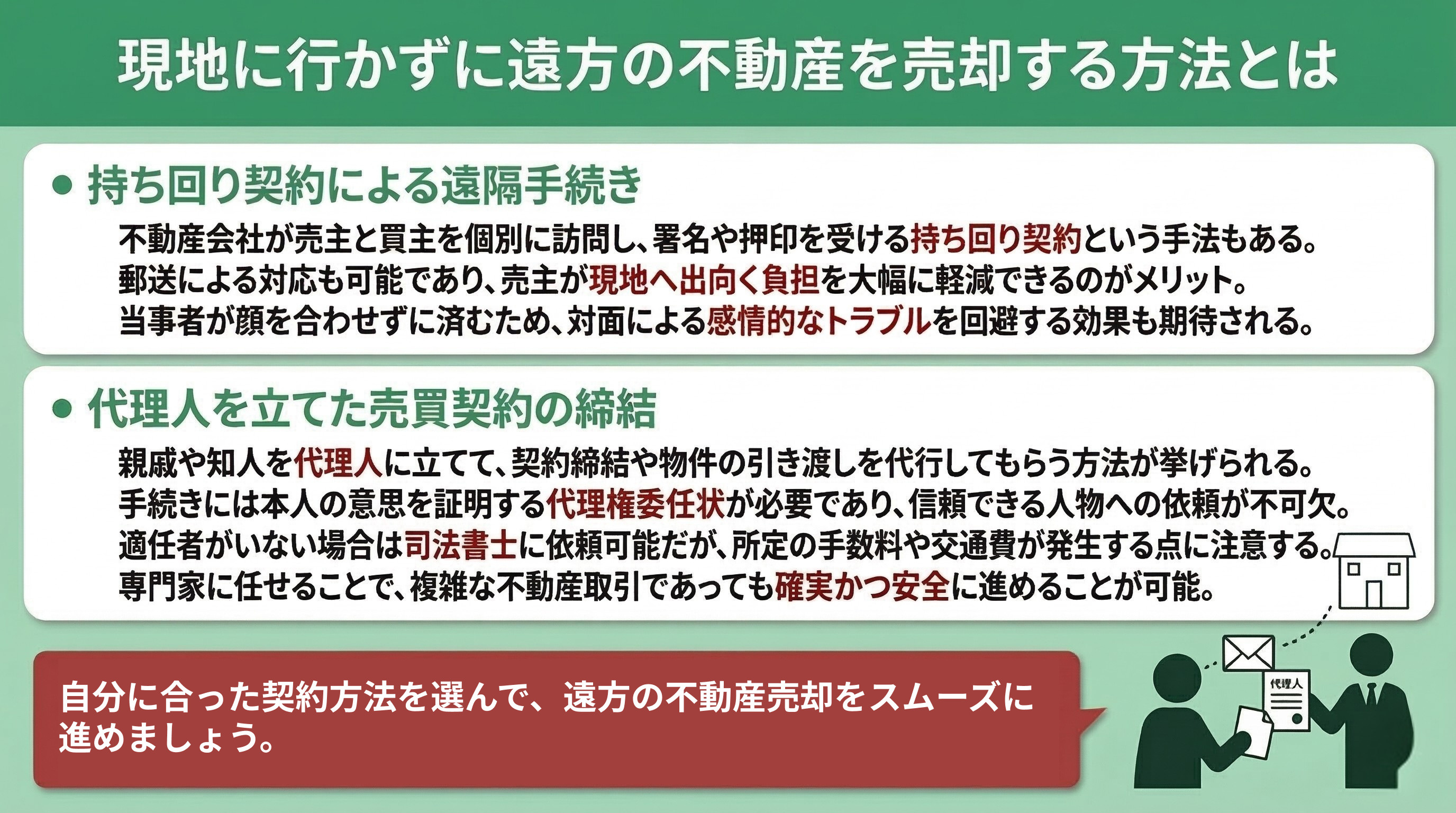 現地に行かずに遠方の不動産を売却する方法とは