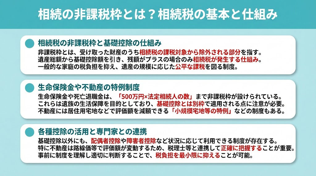 相続の非課税枠とは？相続税の基本と仕組み