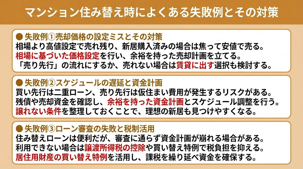 マンション住み替え時によくある失敗例とその対策
