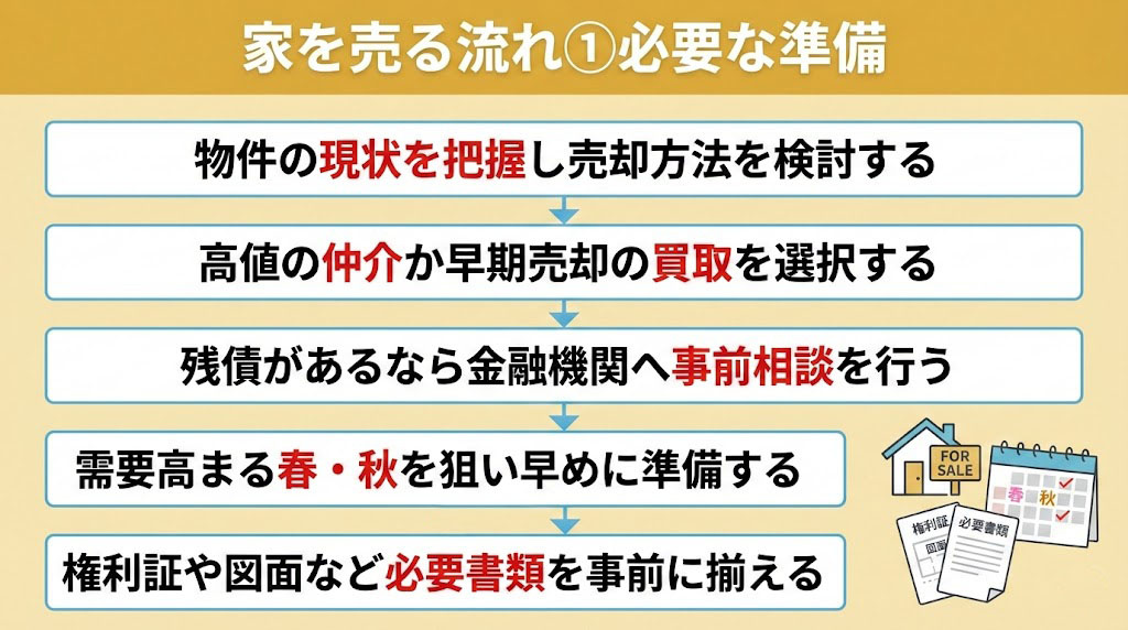 家を売る流れ①必要な準備