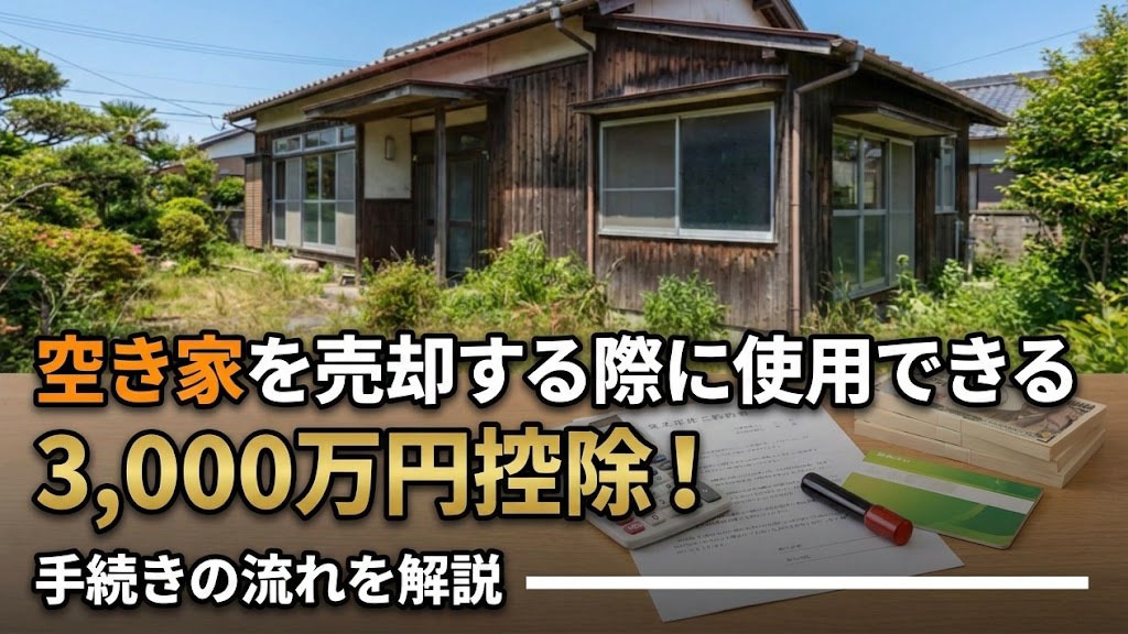 空き家を売却する際に使用できる3,000万円控除！手続きの流れを解説