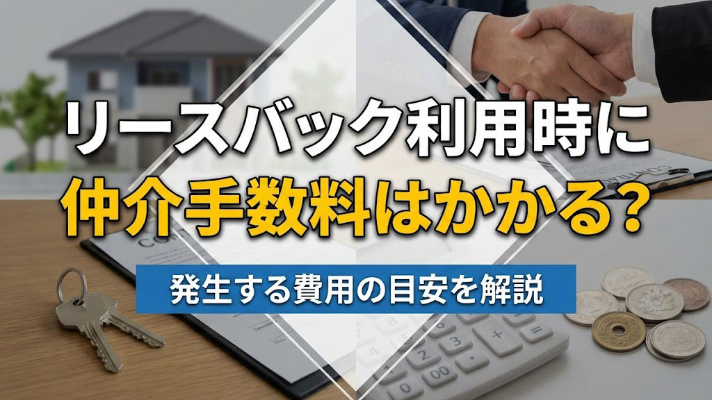 リースバック利用時に仲介手数料はかかる？発生する費用の目安を解説の画像