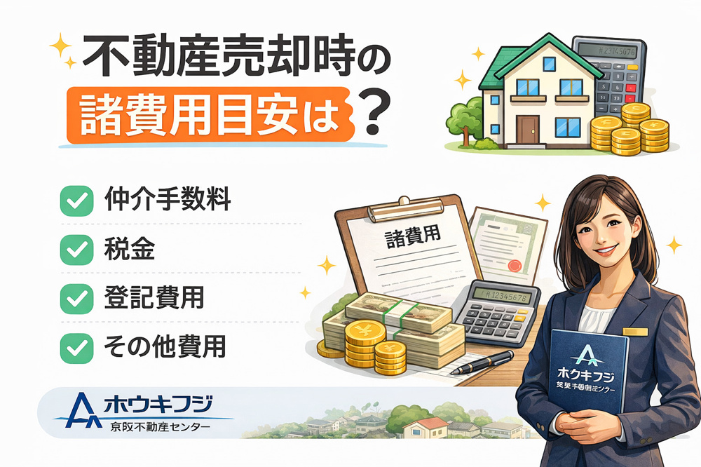 枚方市で不動産売却時の諸費用目安は？利益を知りたい方へ計算例も紹介の画像