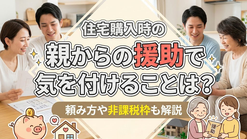 住宅購入時に親からの援助で気を付けることは？頼み方や非課税枠も解説の画像