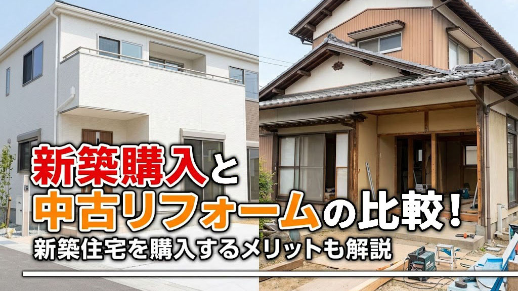新築購入と中古リフォームの比較！新築住宅を購入するメリットも解説の画像