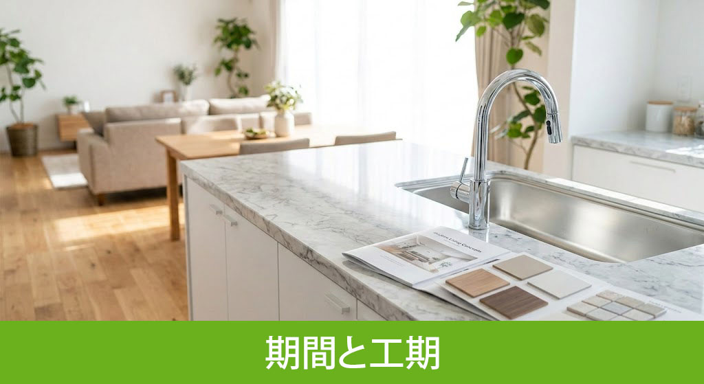 部位別に見る部分リノベーションの期間と工期