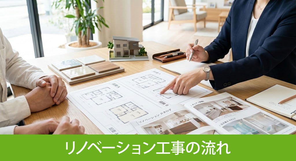 相談から引渡しまでのリノベーション工事の流れ