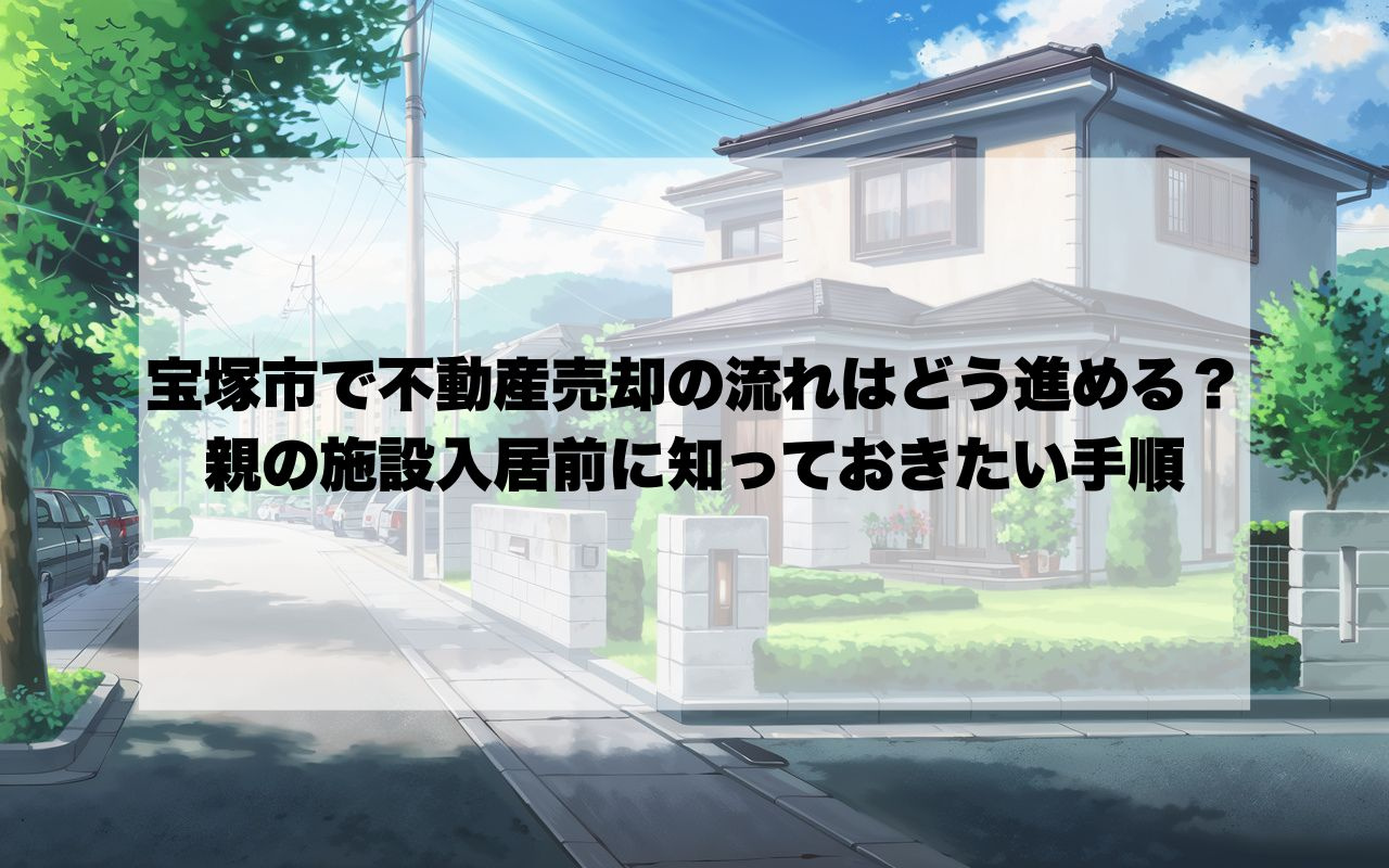 宝塚市で不動産売却の流れはどう進める？親の施設入居前に知っておきたい手順をご紹介の画像