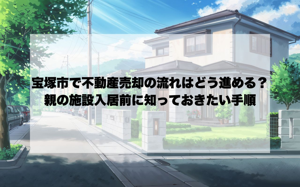 宝塚市で不動産売却の流れはどう進める？親の施設入居前に知っておきたい手順をご紹介の画像