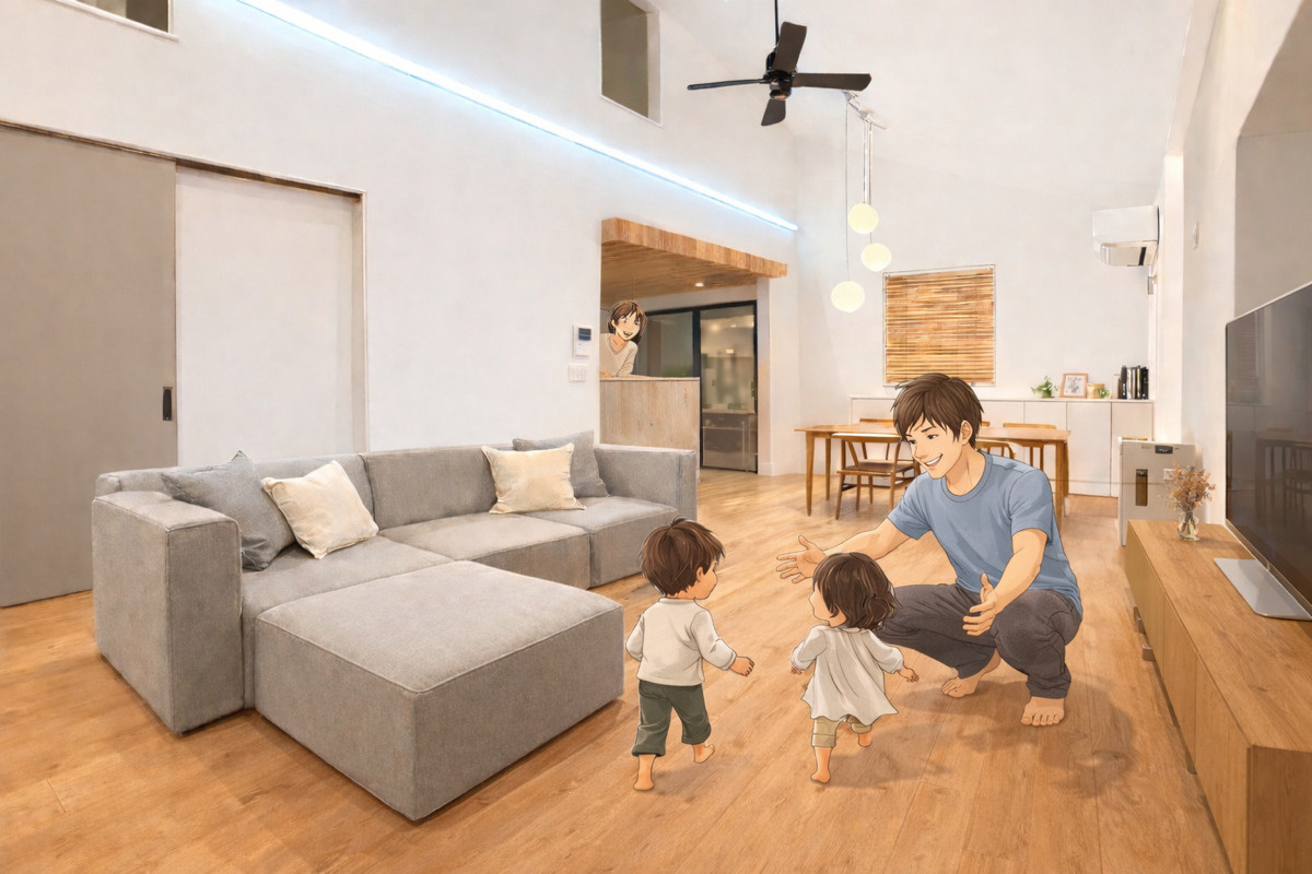 【施工事例】暮らしのこだわりを、美しく住まいに編み込んだ家の画像