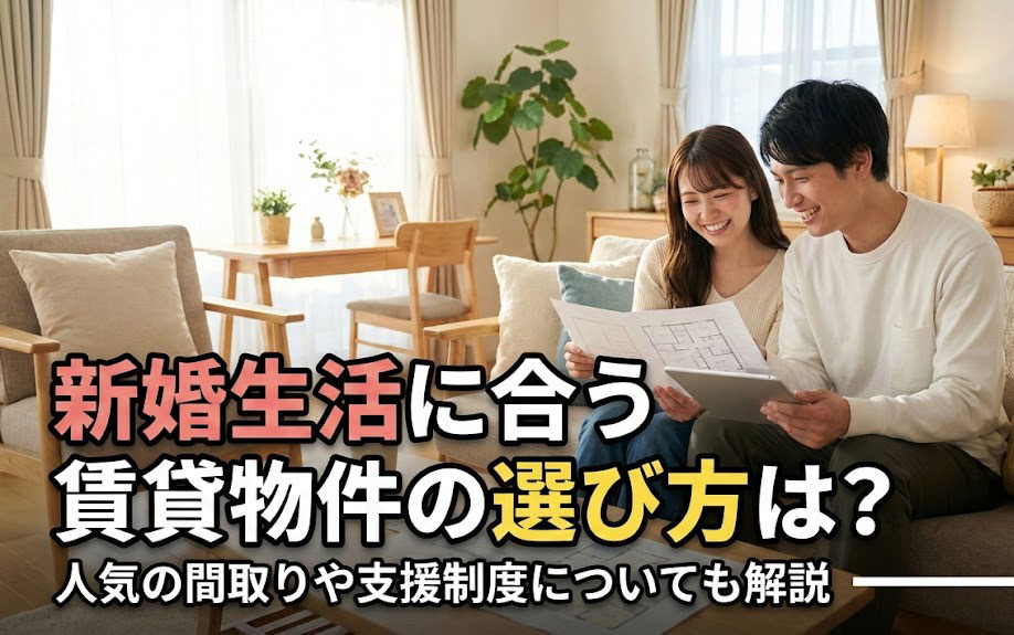 新婚生活に合う賃貸物件の選び方は？人気の間取りや支援制度についても解説